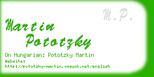 martin pototzky business card